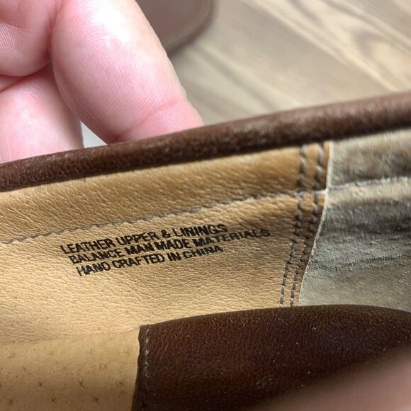 Born Driving Shoes Mens 8.5 M Brown Leather Allan Slip On Casual Moc Toe Loafers main image 8
